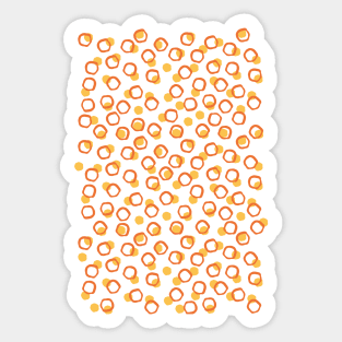 Funny orange and yellow dots Sticker